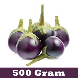 Round Purpal Brinjal 500 Gram